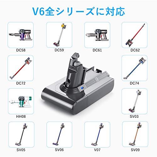 ダイソン バッテリー V6 dyson DC62 DC61 DC72 DC74 HH08 SV09 SV08 SV07など対応 21.6v 40｜ebisstore333｜02