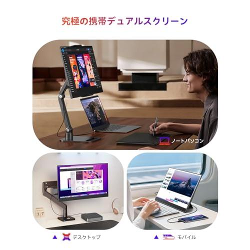 モバイルモニター 卓上スタンド付き 15.6インチ Newsoul モバイル