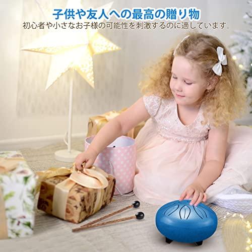 スリットドラム スチールタングドラム 11音 6インチ 打楽器 金属ドラム
