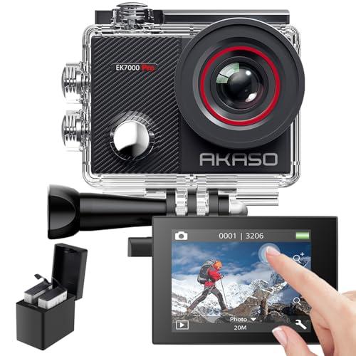 AKASO EK7000 Pro アクションカメラ 4K 2000万画素 タッチパネル式 Type-C外部マイク対応 手ブレ補正 WIFI搭載