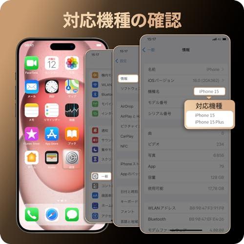 NIMASO カメラフィルム iPhone15/iPhone15Plus用 カメラレンズ 保護 