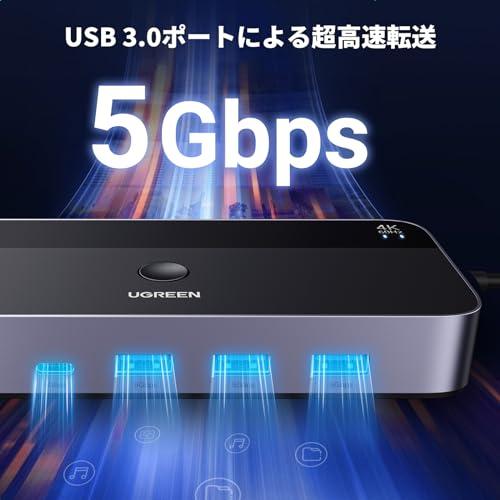 KVM切替器 2入力1出力 KVM 切り替え器 4K@60Hz HDMI KVMスイッチ ドライバ不要 USB3.0 & USB C 切替器 キ |  | 04