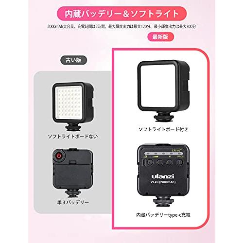 LEDライト USB 照明 投光器 撮影用ライト ビデオライト 充電式 Amazon | UTEBIT LEDビデオライト 小型 充電式 2000mAh RGB撮影