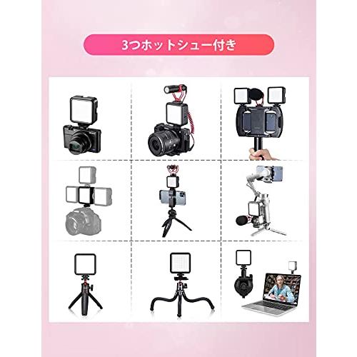 Ulanzi 49led 撮影用ライト usb ledビデオライト 小型 撮影 2000mAh