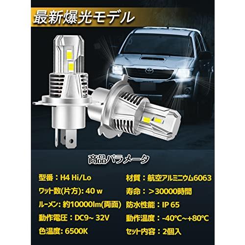 新型大光量モデルBriteye 車用ヘッドライト H4 LED バルブ爆光 Hi/Lo