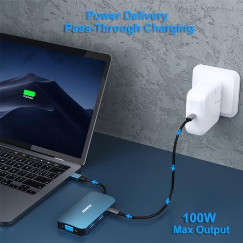 BENFEI USB C 8-in-1 ハブドッキングステーション、MST 2*HDMI VGA USB-C 3*USB 3.0 100W PD｜ebisstore333｜07