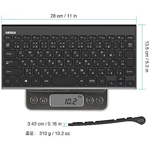 日本語無線キーボード コンパクト ミニ キーボード ワイヤレス 2.4GHz 日本語JIS配列 ワイヤレス