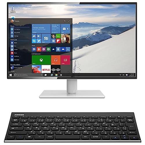 Arteck 2.4G ワイヤレスキーボード 日本語配列無線ステンレススチール