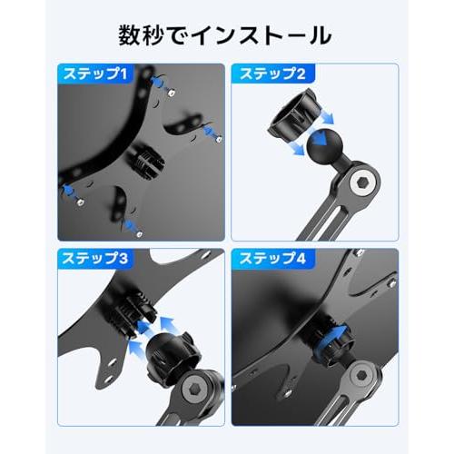 Newsoul モニターアーム VESA モバイルモニタースタンド 卓上 持ち運び