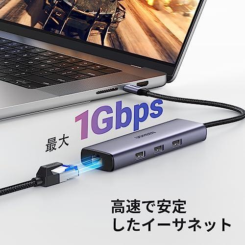 UGREEN Revodok 1061 USB-Cハブ 6-IN-1 4K@30Hz HDMI出力 Type-C