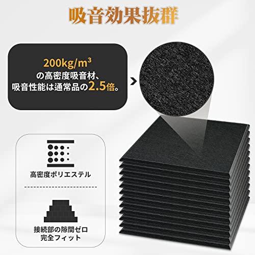 【新品・各24枚セット】YOPIN遮音シート ＆ Rinmi吸音材 まとめ売り YOPIN 遮音シート 厚さ2mm 面密度3.5kg/㎡ 30cm×30cm 24枚