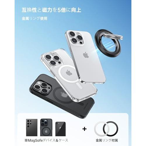 SYNCWIRE MagSafe用スマホリング - 360°回転 マグセーフ リング 両面