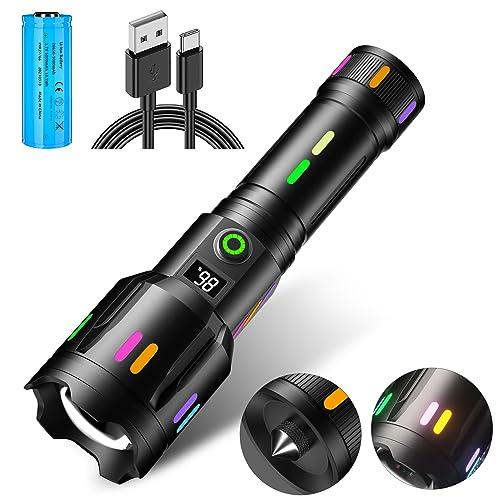 最新液晶画面デジタル表示独特な夜光懐中電灯 led 強力 軍用 最強