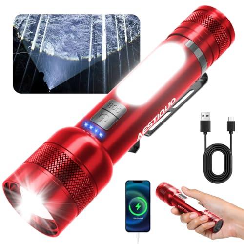 AESTIQUO 超高輝度 懐中電灯 25000ルーメン 小型 COB作業灯付き 9