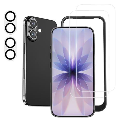 NIMASO ガラスフィルム (2枚) + カメラフィルム iPhone17 用 強化