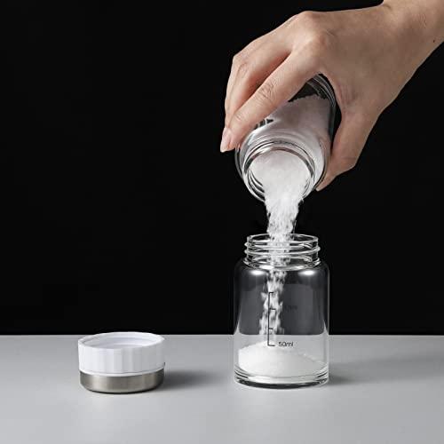 VKCHEF 調味料入れ スパイスボトル 調味料ポット 砂糖入れ 耐熱ガラス