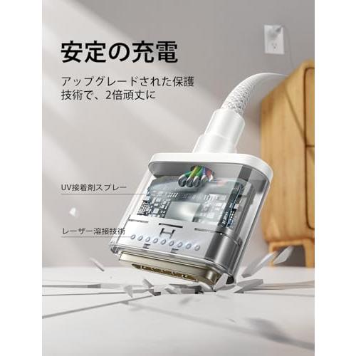 LISEN 140W Macbook Air 充電ケーブル (2m、PD3.1超高速充電) pro充電