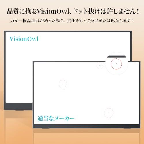 VisionOwl モバイルモニター 15.6インチ 自立型 収納ケース付き 指紋