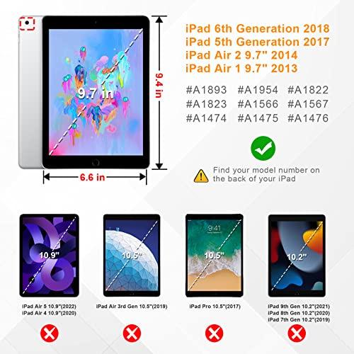 Fintie iPad 9.7 2018 2017 / Air 2 1 ケース 透明バックカバー Apple