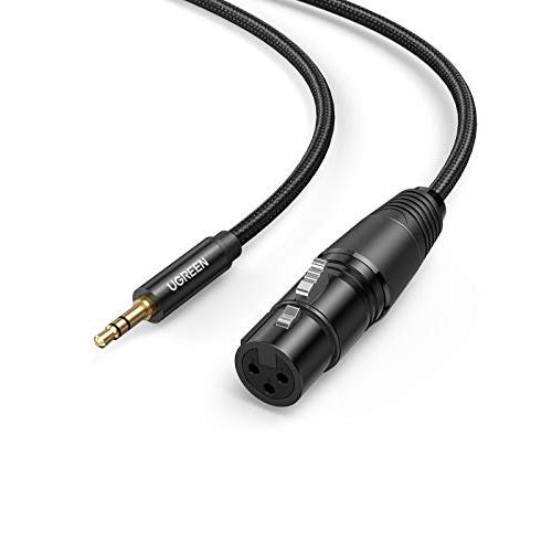 UGREEN xlr 3.5mm 変換 ケーブル マイクケーブル 3.5mmオスからXLRメス