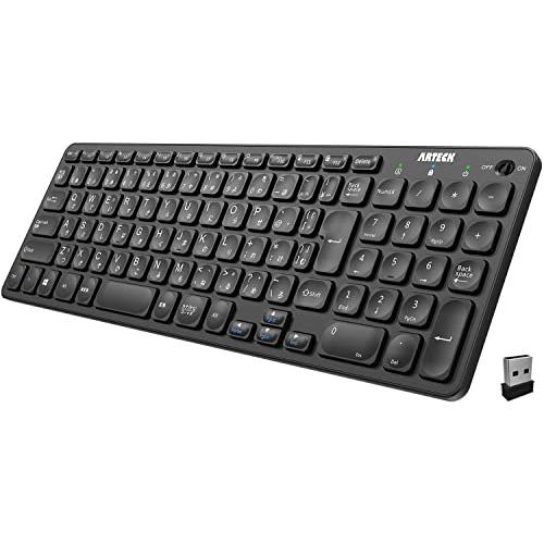 Arteck 2.4Gワイヤレス キーボード 無線 軽量 フルサイズ Arteck 2.4Gワイヤレス キーボード 無線 軽量 フルサイズ