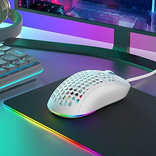 DIERYA M1SE ゲーミングマウス 有線 静音 75g超軽量 RGBバックライト