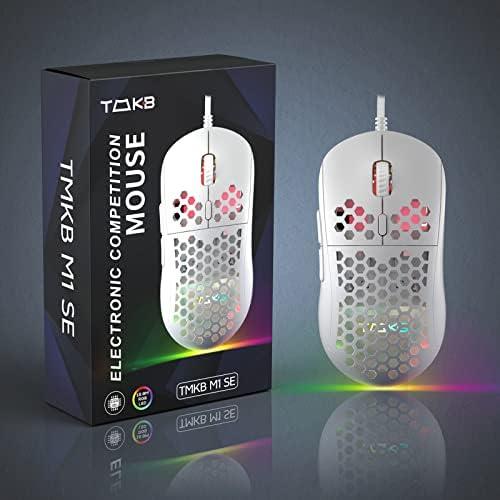DIERYA M1SE ゲーミングマウス 有線 静音 75g超軽量 RGBバックライト
