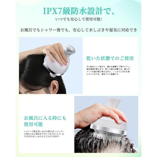 頭皮ケア 電動頭皮ブラシ ヘッドスパ 乾湿両用 3D振動 頭皮ブラシ 回転