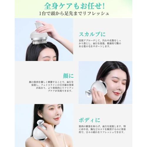 頭皮ケア 電動頭皮ブラシ ヘッドスパ 乾湿両用 3D振動 頭皮ブラシ 回転