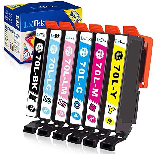 LxTek IC6CL70L 互換インクカートリッジ エプソン(Epson)用 IC70L 70L