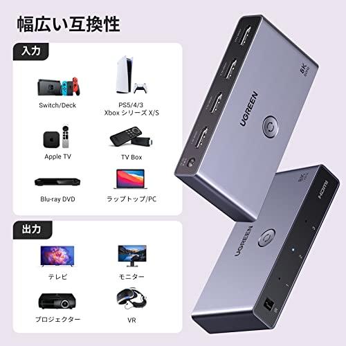 UGREEN HDMI 切り替え器 3入力1出力 8K@60Hz/4K@120Hz HDMIセレクター