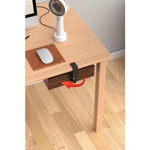 JONGJONG テーブル下収納ラック 360度回転 デスク下引き出し 机下収納