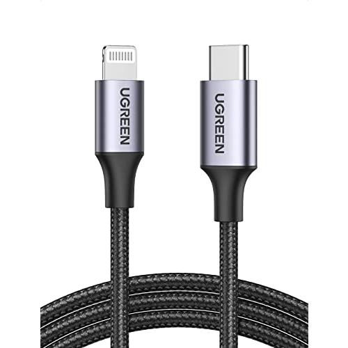 UGREEN USB-C Lightningケーブル【MFi認証取得 PD対応 1M】急速充電 ライトニングケーブル 高耐久 ナイロン編みiPh（Yahoo!・えびすストア）