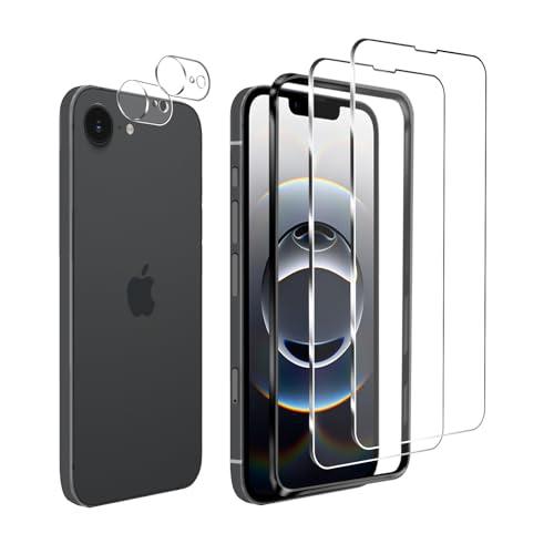 対応 iPhone 16e ガラスフィルム ガイド枠付き 強化ガラス 2*カメラ