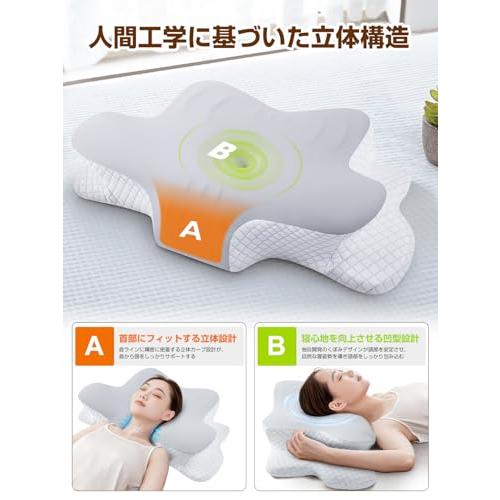 枕 首が負担にならない 低反発 安眠 まくら 頭・首・肩を支える 中空
