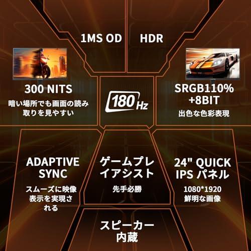 Minifire ゲーミングモニター 24インチ 最大180Hz sRGB 110 Minifire ゲーミングモニター 24インチ 最大180Hz sRGB 110