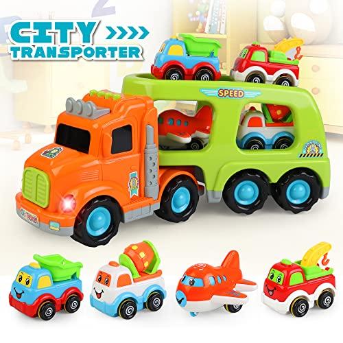 Popgaga 車 おもちゃ 建設車両セット トラック ミニカー 1 2 3 4 5 6 歳 男の子 女の子 キャリアカー トレーナー 光と音｜ebisstore333｜07