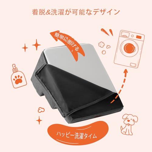 EHEYCIGA 犬階段 3段 グレー ペットステップ ドッグステップ ペット