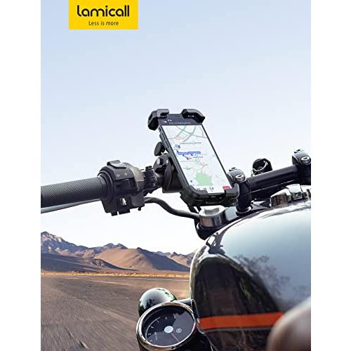❣️人気❣️ バイク スマホホルダー 片手操作　自転車　ハンドル 楽天市場】【1年保証】バイク スマホホルダー 原付 ミラーマウント付き