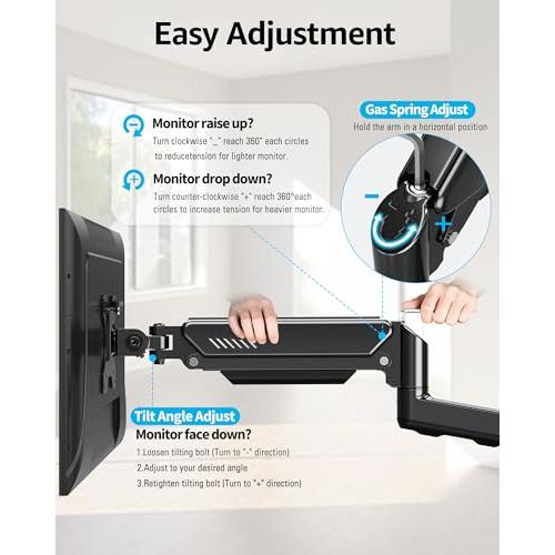 MOUNTUP PCモニターアーム 壁掛け 液晶ディスプレイアーム ガス