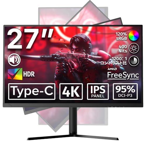 cocopar モニター 27インチ 4K USB Type-C HDMI2.1(TMDS)×2 DP 95%DCI