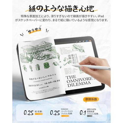 NIMASO ペーパーライクフィルム iPad mini7（A17 Pro）第7世代 2024用
