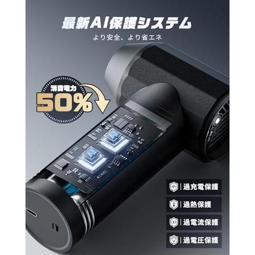 KOJIHOMU エアダスター 【爆風165m/s・12000mAh大容量バッテ KOJIHOMU エアダスター 爆風165m/s・12000mAh大容量バッテリーブロワー