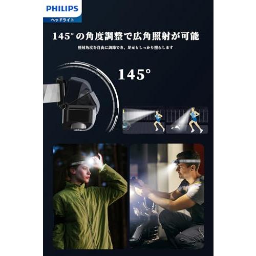 LEDLENSER ヘッドランプ USB充電式 Philips フィリップス ヘッドライト USB充電式 led 高輝度 450ルーメン