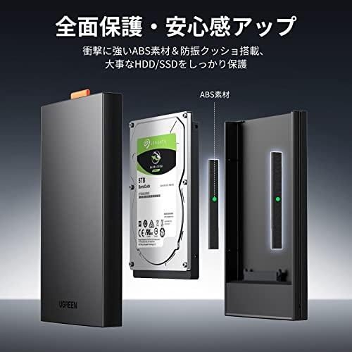 UGREEN 2.5インチ SSD HDD ケース USB C 3.1 Gen 2接続規格 UASP対応