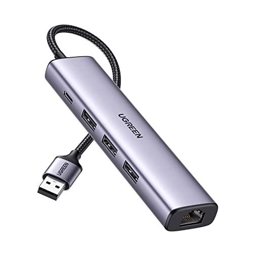 UGREEN USB 3.0 有線LANアダプター スイッチ 1000Mbps 5-in-1 3*USB