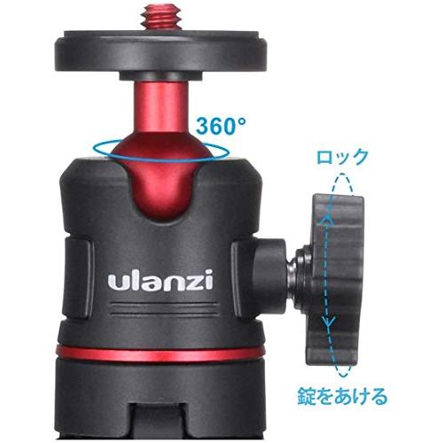 ULANZI MT-08 カメラ三脚スタンド 3way 3段伸縮 ラバーグリップ 自由雲