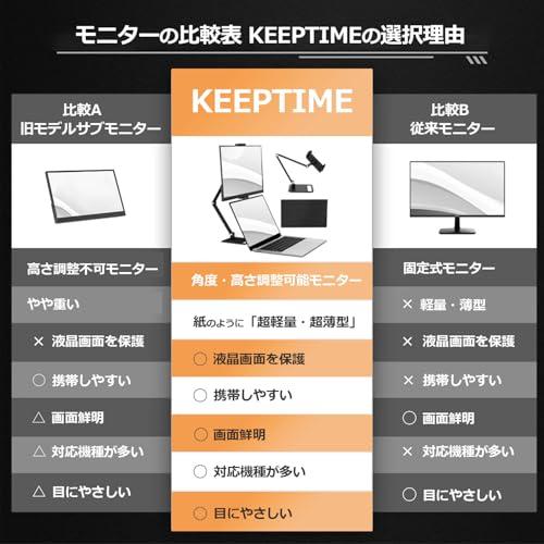 KEEPTIME モバイルモニター 15.6インチ モバイルディスプレイ 卓上