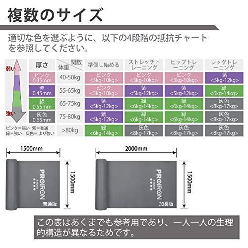 PROIRON ストレッチバンド フィットネスバンド エクササイズ チューブ