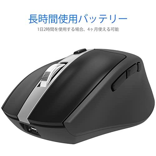Arteck マルチデバイス 無線 ワイヤレスBluetoothマウス 2.4GHz Arteck マルチデバイス 無線 ワイヤレスBluetoothマウス 2.4GHz